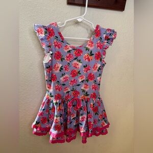 Cheeky Plum Floral Leo with Pink and Purple